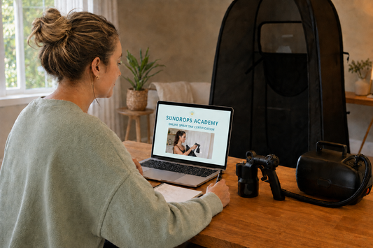 Online vs. In-Person Spray Tan Training: Why Learning at Your Own Pace Works
